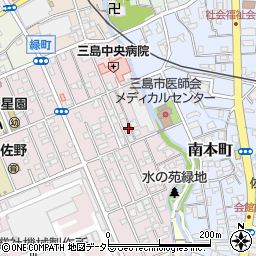 静岡県三島市緑町16-19周辺の地図
