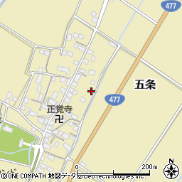 滋賀県野洲市五条304周辺の地図