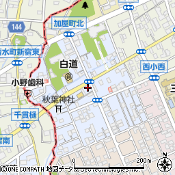 〒411-0845 静岡県三島市加屋町の地図