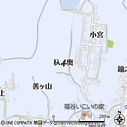愛知県みよし市福谷町杁ノ奥周辺の地図