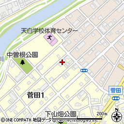 ライオンズマンション菅田第３周辺の地図