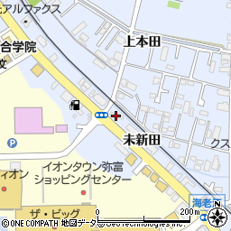 愛知県弥富市鯏浦町上本田188周辺の地図