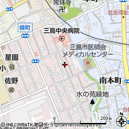 静岡県三島市緑町16周辺の地図