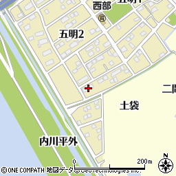 愛知県弥富市五明2丁目158周辺の地図