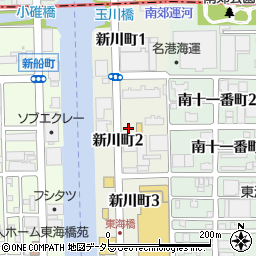 愛知県名古屋市港区新川町2丁目周辺の地図
