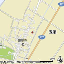 滋賀県野洲市五条306周辺の地図