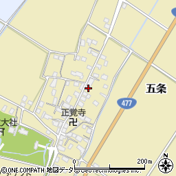 滋賀県野洲市五条299周辺の地図
