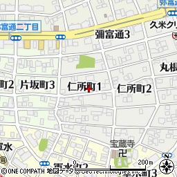 愛知県名古屋市瑞穂区仁所町1丁目43周辺の地図