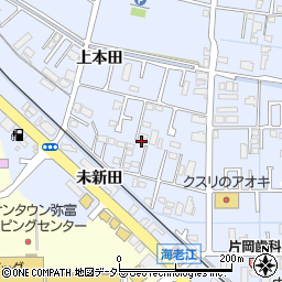 愛知県弥富市鯏浦町上本田23周辺の地図