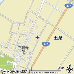 滋賀県野洲市五条307周辺の地図