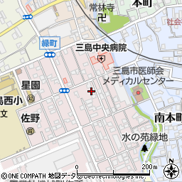 静岡県三島市緑町15-33周辺の地図