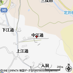 愛知県豊田市滝見町中江通周辺の地図