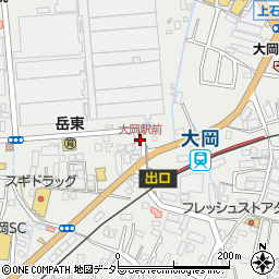 大岡駅周辺の地図