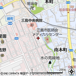 静岡県三島市緑町17-10周辺の地図