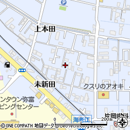 愛知県弥富市鯏浦町上本田23-2周辺の地図