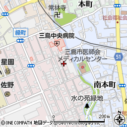 静岡県三島市緑町17-8周辺の地図