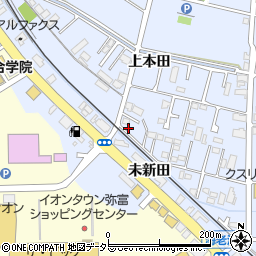 愛知県弥富市鯏浦町上本田190周辺の地図