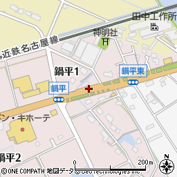 愛知県弥富市六條町屋敷割周辺の地図