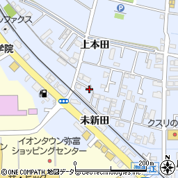 愛知県弥富市鯏浦町上本田33周辺の地図