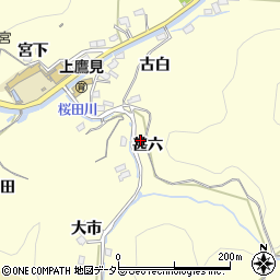 愛知県豊田市上高町甚六周辺の地図