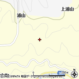 愛知県豊田市御内町浦山周辺の地図