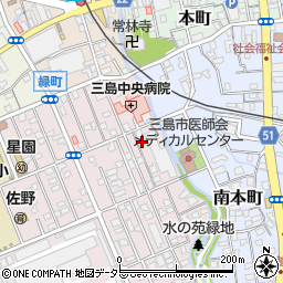 静岡県三島市緑町17-7周辺の地図