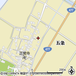 滋賀県野洲市五条308周辺の地図