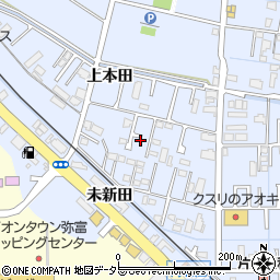 愛知県弥富市鯏浦町上本田30周辺の地図