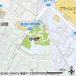 愛知県日進市赤池町中島周辺の地図