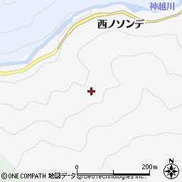 愛知県豊田市山ノ中立町西ノソンデ周辺の地図