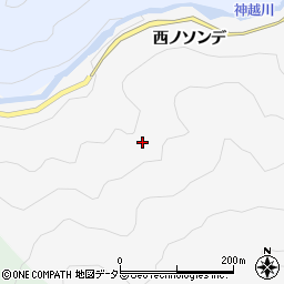 愛知県豊田市山ノ中立町（西ノソンデ）周辺の地図