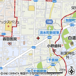 静岡県清水町（駿東郡）新宿周辺の地図