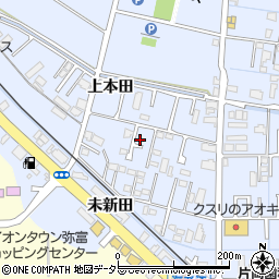 愛知県弥富市鯏浦町上本田30-3周辺の地図