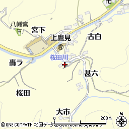 愛知県豊田市上高町桜田周辺の地図