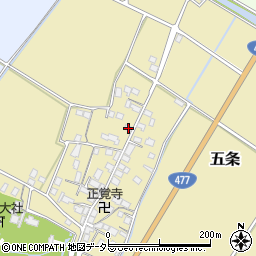 滋賀県野洲市五条336周辺の地図
