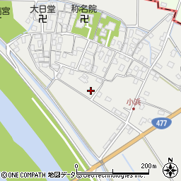 滋賀県守山市小浜町周辺の地図