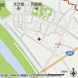 滋賀県守山市小浜町周辺の地図