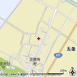 滋賀県野洲市五条334周辺の地図
