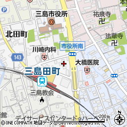 鍵屋の緊急隊・三島市役所前センター周辺の地図
