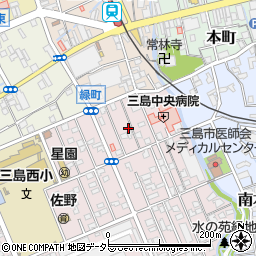 静岡県三島市緑町3-21周辺の地図