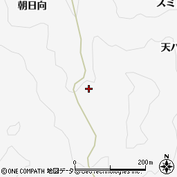 愛知県豊田市山ノ中立町朝日向周辺の地図