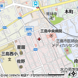静岡県三島市緑町3周辺の地図
