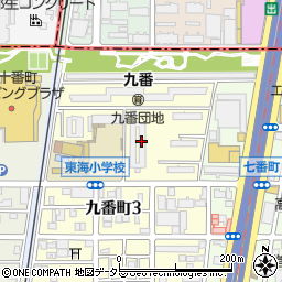 名古屋市役所子ども青少年局　九番保育園周辺の地図