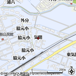 愛知県弥富市鯏浦町気開周辺の地図