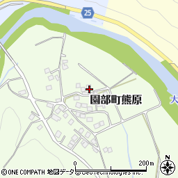 京都府南丹市園部町熊原竹ノ花周辺の地図