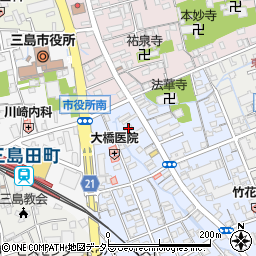 三島信用金庫二日町支店周辺の地図