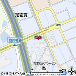 愛知県みよし市福谷町（蟹畑）周辺の地図