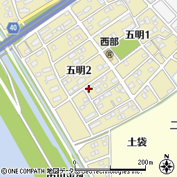 愛知県弥富市五明2丁目126周辺の地図