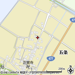 滋賀県野洲市五条332周辺の地図