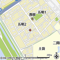 愛知県弥富市五明2丁目133周辺の地図